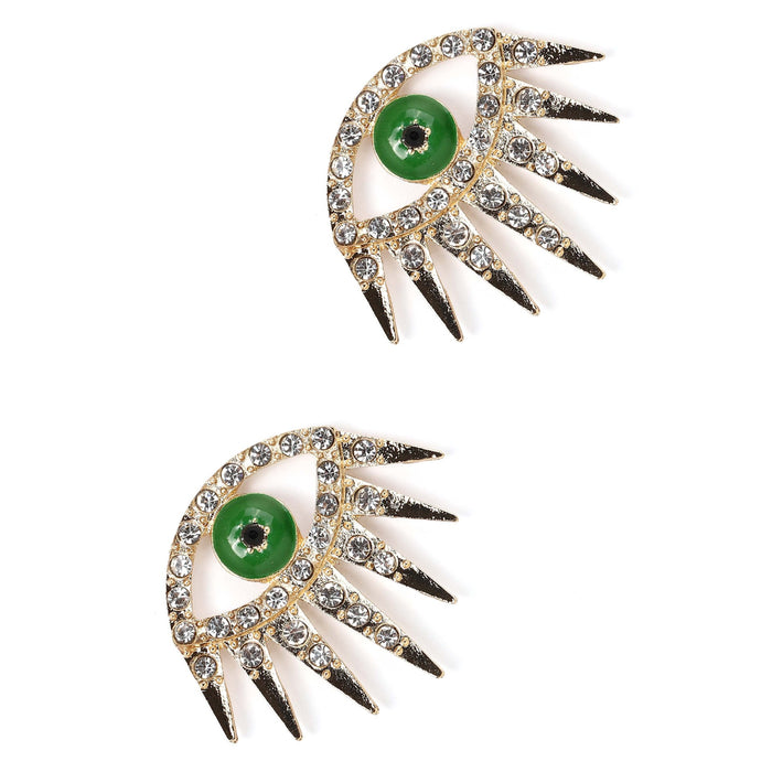 Wholesale Halloween Series Eyes Alloy Inlaid Rhinestone Earrings JDC-ES-YueLi015