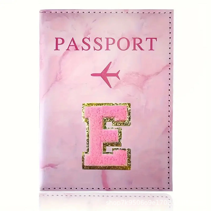 Wholesale Trendy Monogram Passport Cover Initial PU Leather Travel Wallet Unisex Boutique Card Holder