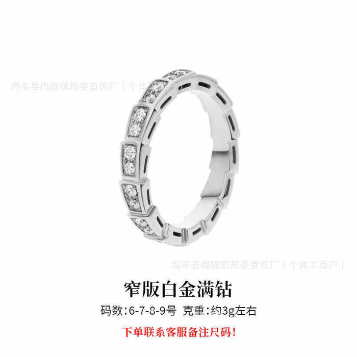 Wholesale Ring niche design, high-end feel, diamond inlay, light luxury