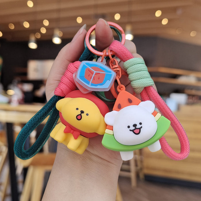 Wholesale Cartoon Silicone Doll Keychain JDC-KC-ZhuoRan013