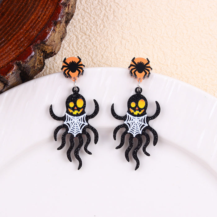 Wholesale  earrings creative colorful ghost  acrylic earrings niche earrings ear jewelry