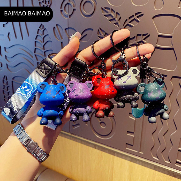 Wholesale Creative cartoon keychain resin figurine keychain backpack pendant