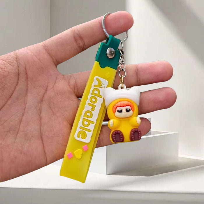 Wholesale Cute Cartoon 3D Keychain Backpack Charm