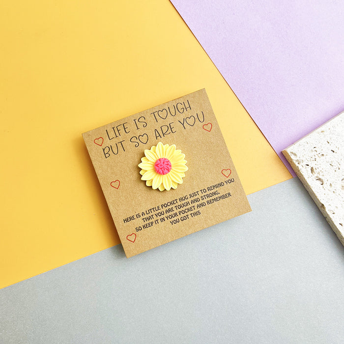 Wholesale English plant sunflower pocket Decorations hug card