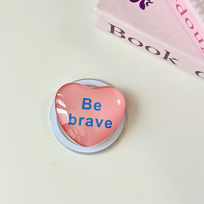 Wholesale Glass Heart-Shaped Phone Airbag Stand