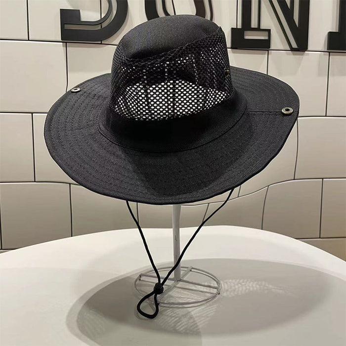 Wholesale Breathable mesh fisherman hat, foldable sun hat, outdoor fishing sun hat
