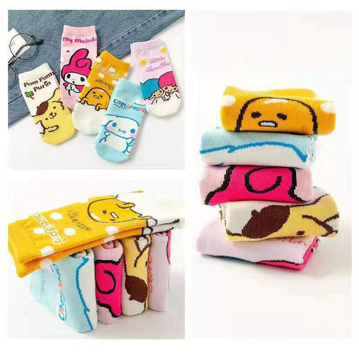 Wholesale Parent child style spring/summer cartoon shallow socks invisible socks pure straight socks