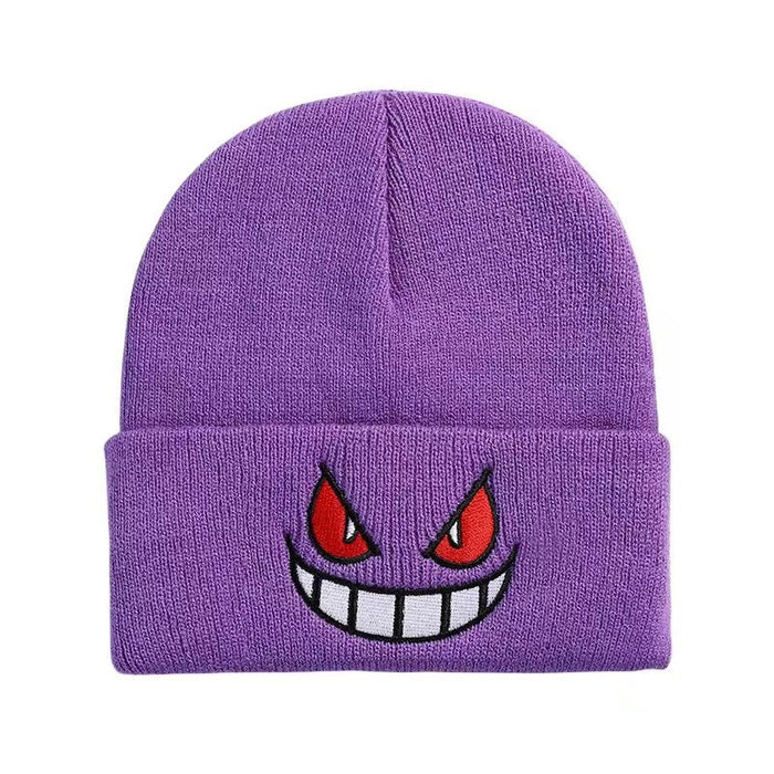 Wholesale Cartoon Acrylic Embroidery Autumn and Winter Wool Knitted Hat JDC-FH-Shengn001