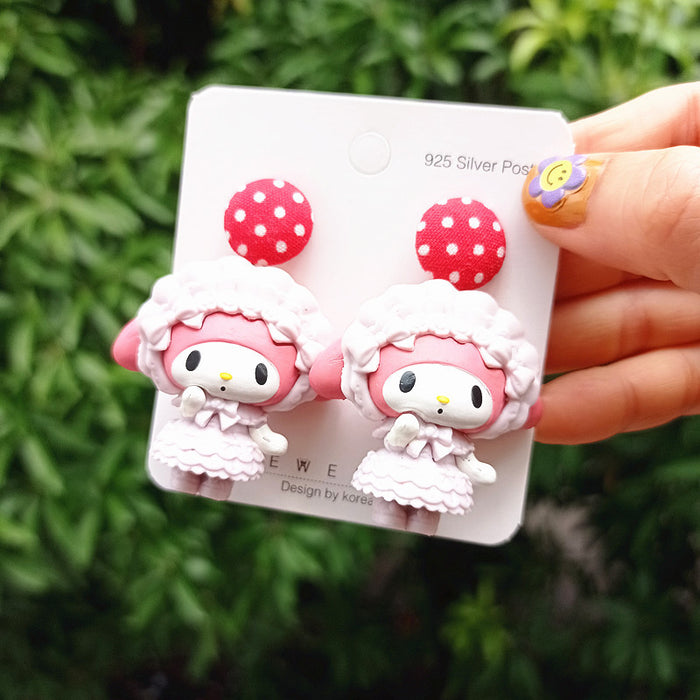 Wholesale Children' s Dream Cute   cosplay Dress-up Maid  Funny Cartoon Earrings