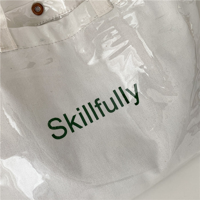 Wholesale Large capacity transparent texture bag, single shoulder handbag