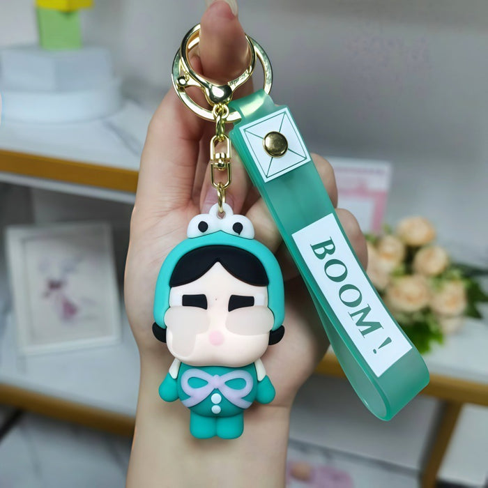 Wholesale Cartoon Tear Doll Metal Keychain Trendy Key Ring Fashion Accessory Gift MOQ≥5