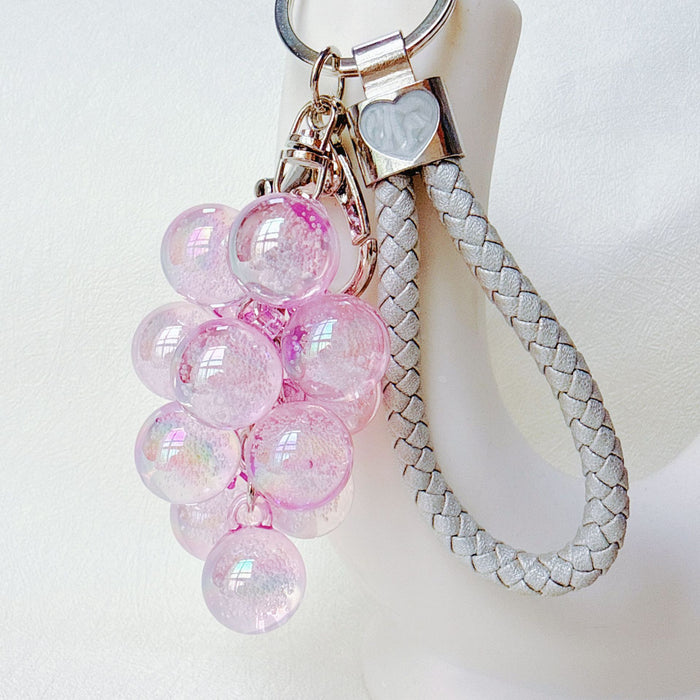 Wholesale Acrylic Grape Cluster Keychain - Cute Fruit Simulated Design MOQ≥6