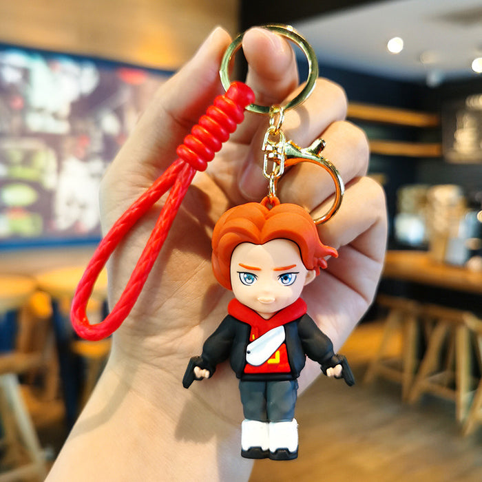 Wholesale Cartoon Doll Silicone Keychain JDC-KC-Tingm227