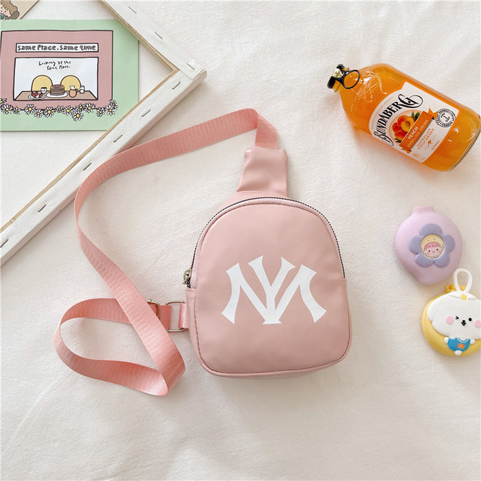 Wholesale Children's crossbody bag with personalized letter print decoration, lightweight, fashionable and versatile new chest bag