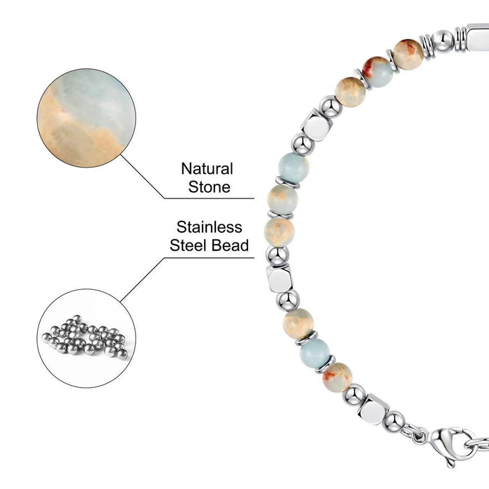 Wholesale Pine Nets Purple Emperor Pine Bracelet Adjustable Stainless Steel Bead Bracelet Unisex