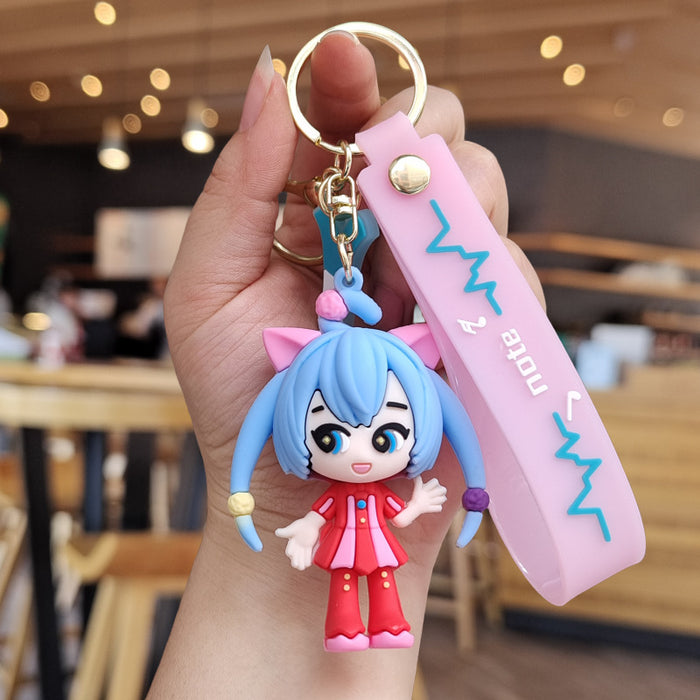 Wholesale Cartoon Silicone Doll Keychain JDC-KC-ZhuoRan037