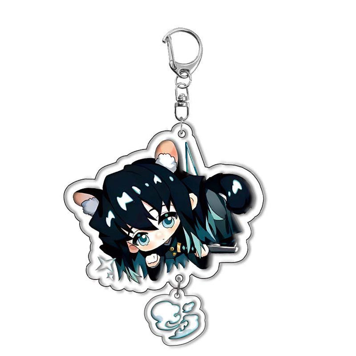 Wholesale 10pcs/set Acrylic double-sided keychain anime peripheral pendant