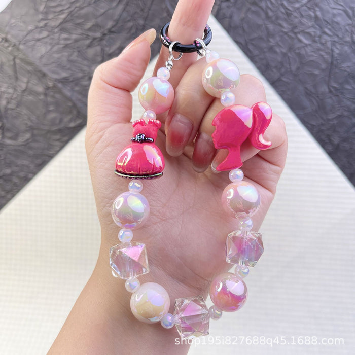 Wholesale Pixel style love bag accessories pendant mobile phone chain pendant beaded pendant