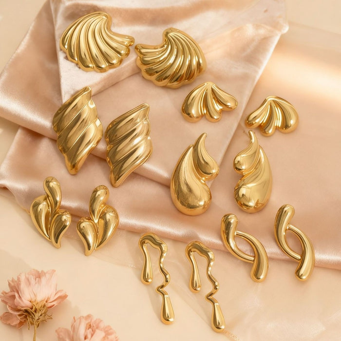 Wholesale Irregular Earrings Stainless Steel Temperament Geometric Earrings for Women