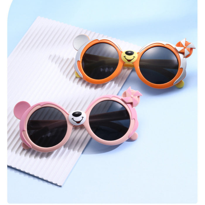 Wholesale Silicone Polarized Sunglasses  Cartoon Bear Windmill Sunglasses