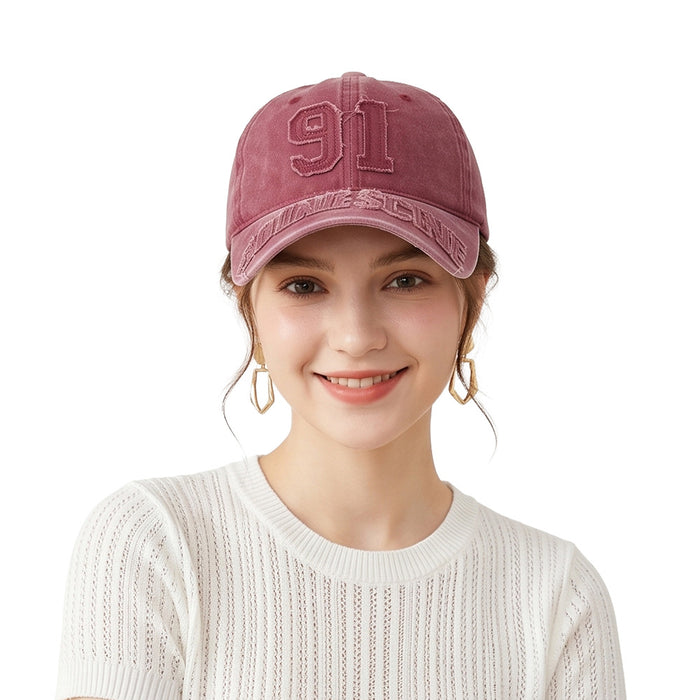 Wholesale Vintage Letter-Embroidered Soft Top Baseball Cap Sun Protection Hat for Men Women