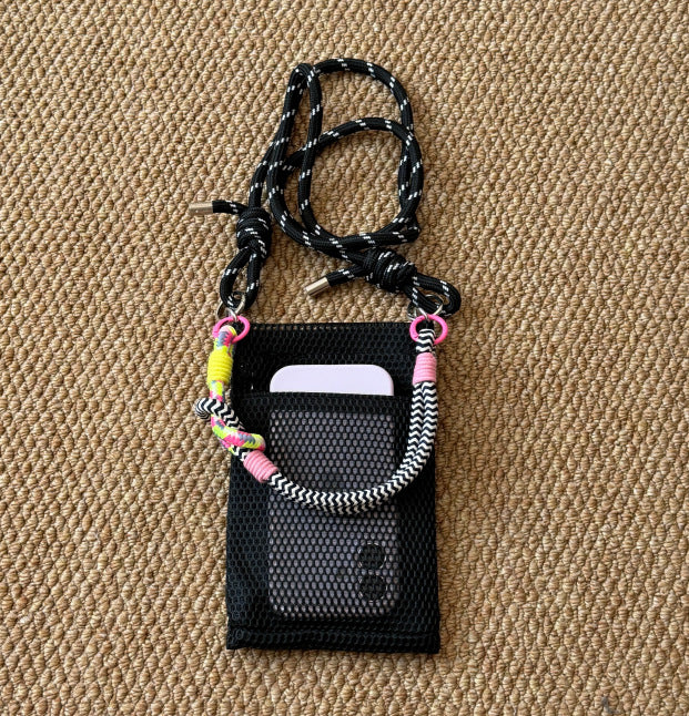 Wholesale Trendy Mesh Phone Bag Mint Green Crossbody Handbag MOQ≥2