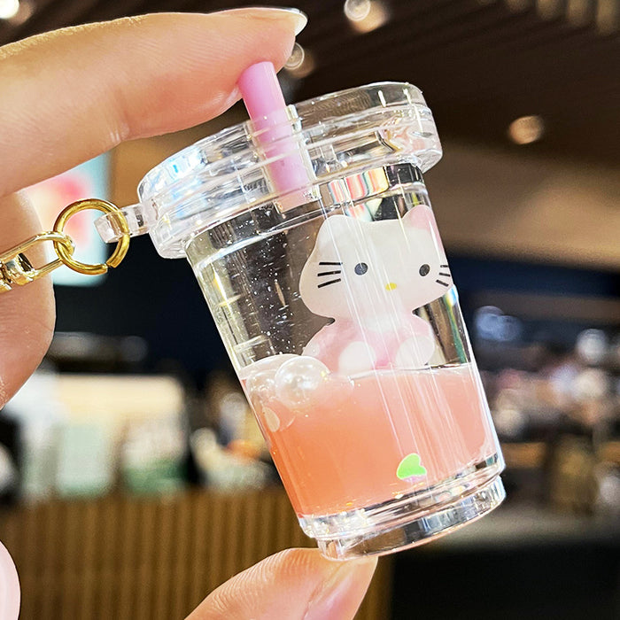 Wholesale Flowing Sand Keychain Creative Cartoon Doll Student Backpack Pendant Car Keychain Small Accessories