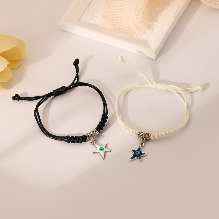 Wholesale Fashionable new versatile personalized cross hand woven rope bracelet set