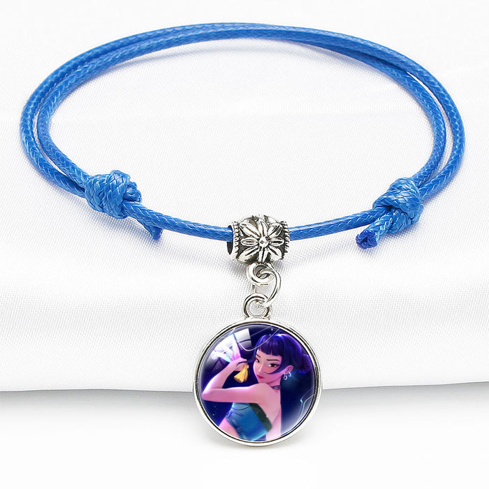 Wholesale KPOP Cute Cartoon Crystal Multi-Color Adjustable Bracelet