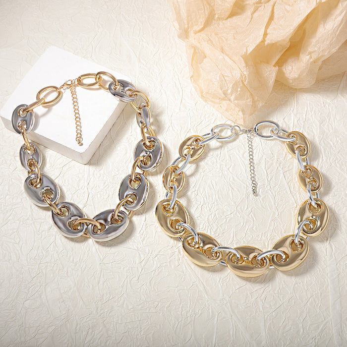 Wholesale Geometric Ring Link Chain Necklace Casual Street Shooting Women's Style