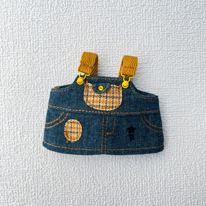 Wholesale Denim overalls and skirt set Heart-beating macaron dress