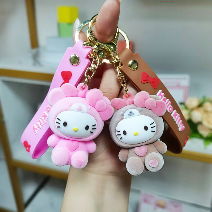 Wholesale Cute Cartoon Cat Keychain Metal Attachment Fashion Accessory MOQ≥2