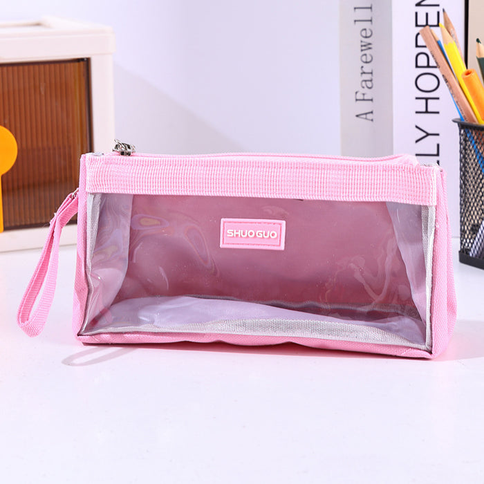 Wholesale Large capacity transparent pencil bags