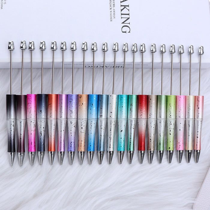 Wholesale Plastic Glitter Starry Sky Electroplating Gradient Bead Pen JDC-PN-JinBaiNian002