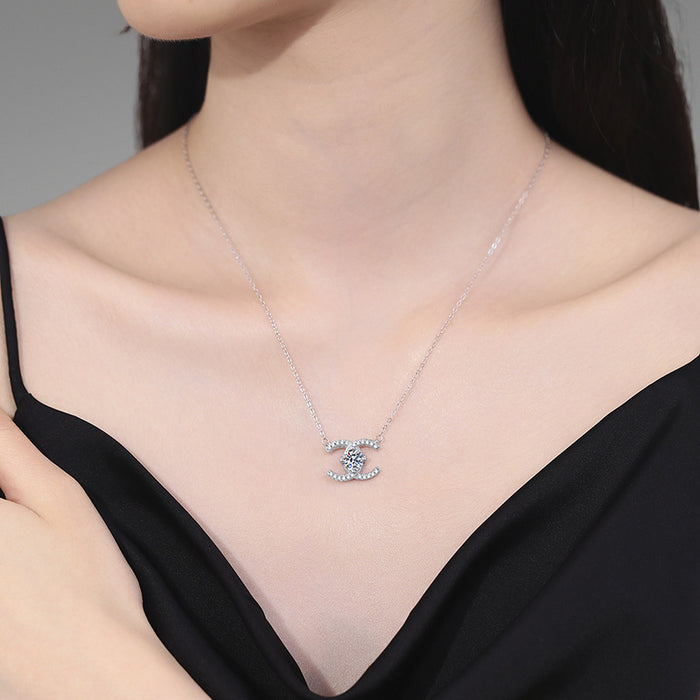 Wholesale Pure silver necklace, moissanite necklace