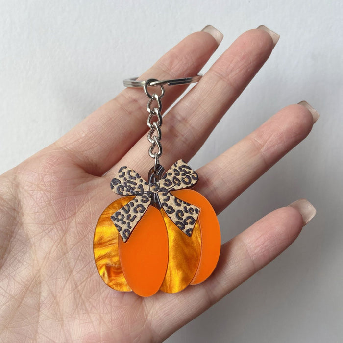 Wholesale  Acrylic Car Keychain Pumpkin  Web Poison Funny Party Favor Gift