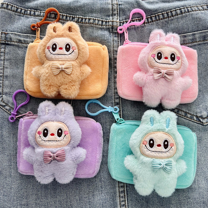 Wholesale Cute plush doll coin purse keychain Handbags