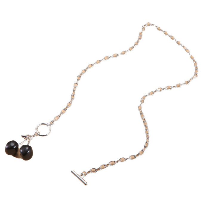 Wholesale Black Cherry Necklace Clavicle Chain Retro Elegant Clavicle Necklace