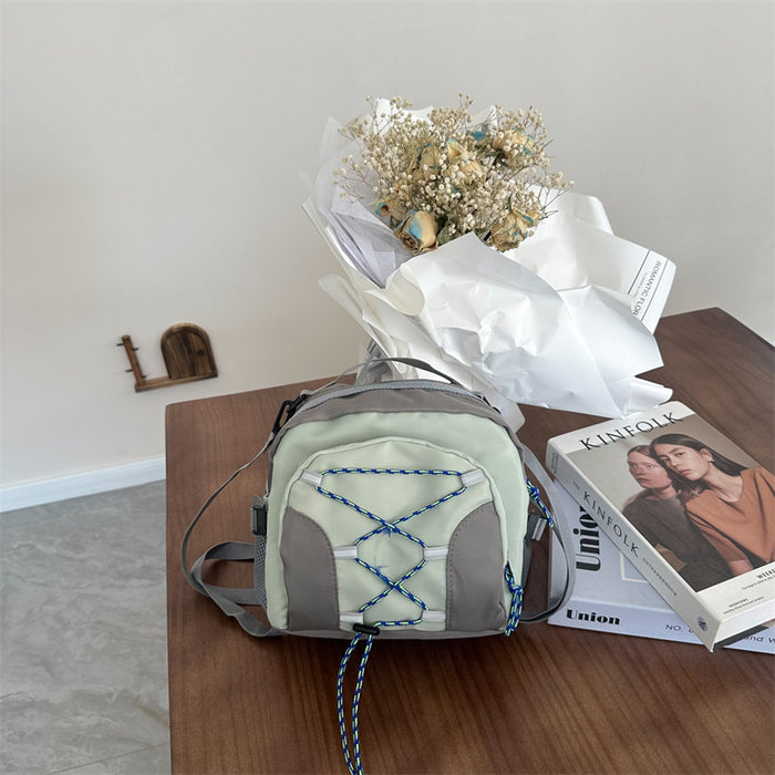 Wholesale New color contrasting drawstring backpack for children, kindergarten backpack, outdoor small backpack