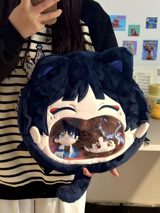 Wholesale PP cotton cute backpack cartoon character backpack  transparent bag