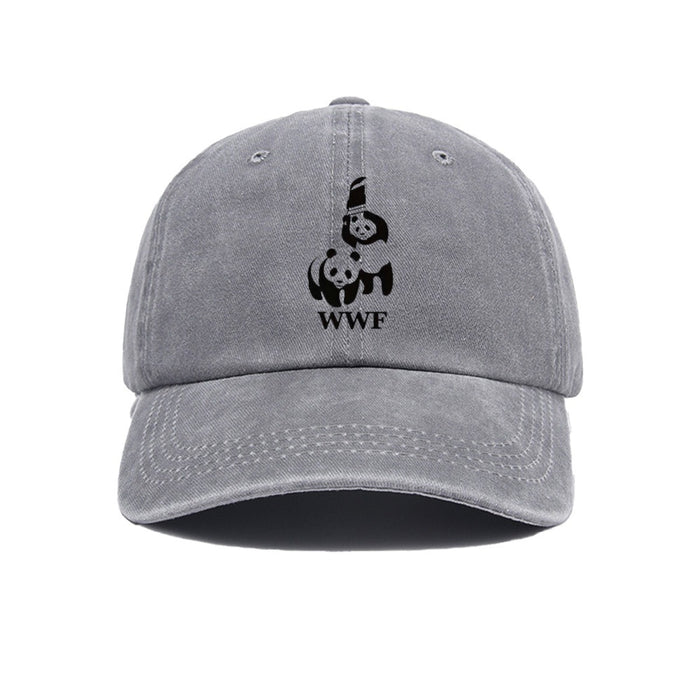 Wholesale Printed baseball cap for outdoor leisure, sun shading, washed retro trend, duckbill cap