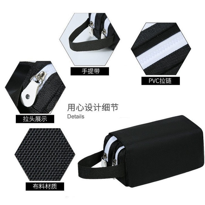 Wholesale Cartoon Print Large Capacity Double-Layer Handheld Pencil Case Stationery Bag Pencil Bag