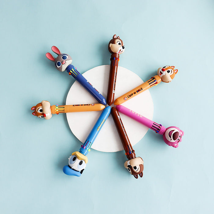 Wholesale 10-Color Press Pen Set - Cartoon Stationery for Students