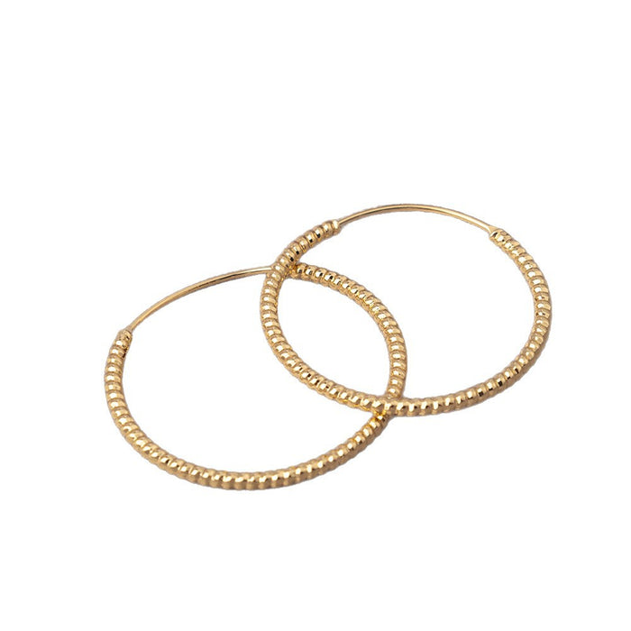 Wholesale Earrings, Large Circles, Plain Circles, Real Gold and Silver Plated Earrings