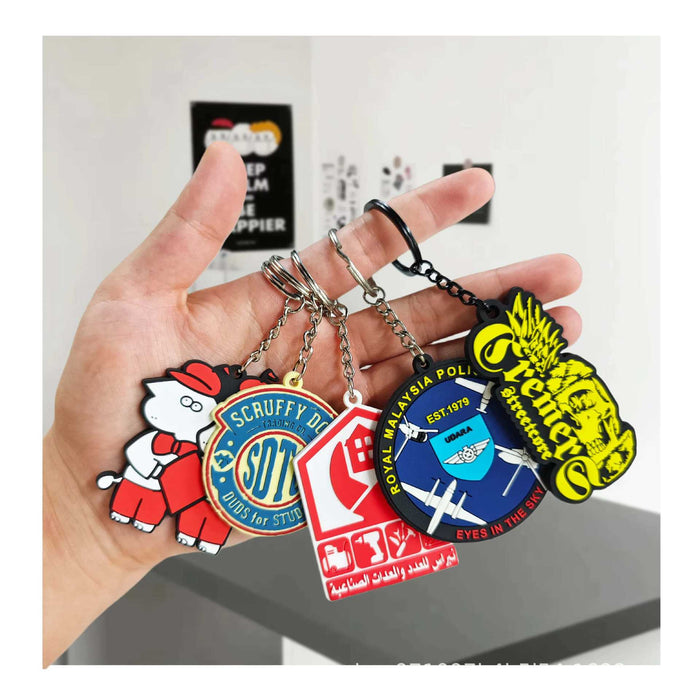 Wholesale PVC keychain, cute and creative small pendant, soft rubber keychain