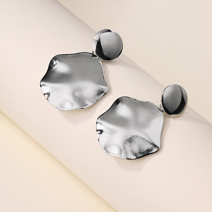 Wholesale Exaggerated alloy jewelry niche earrings versatile irregular round earrings