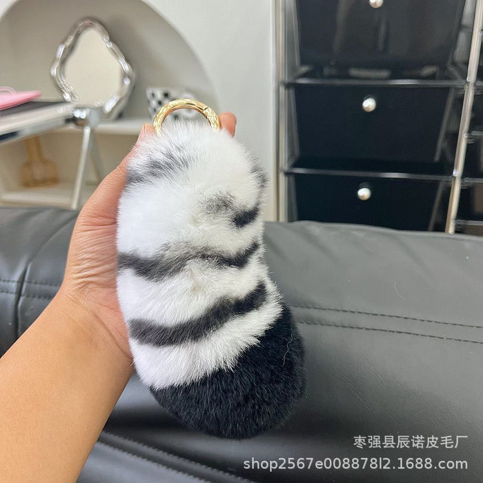 Wholesale Mao car keychain pendant, plush couple gift, niche