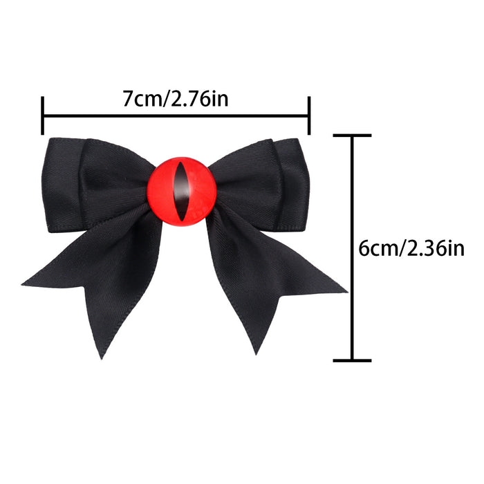 Wholesale Polyester  Devil Eye Bow Hair Clip Party Hair Accessory For Women Boutique Resale