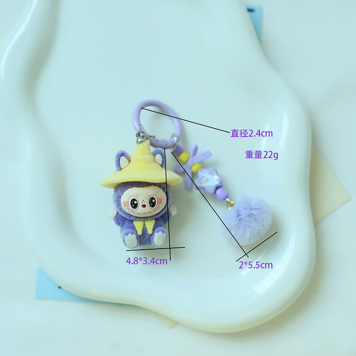 Wholesale Flocking wizard key chain pendant cute doll accessories mobile phone accessories pendant