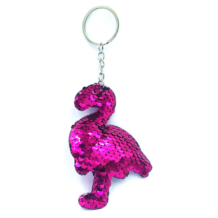 Wholesale Reflective Shiny Animal Plant Keychain PET Sequins Fashion Bag Car Pendant DIY Clothing Accessories JDC-KC-QS001